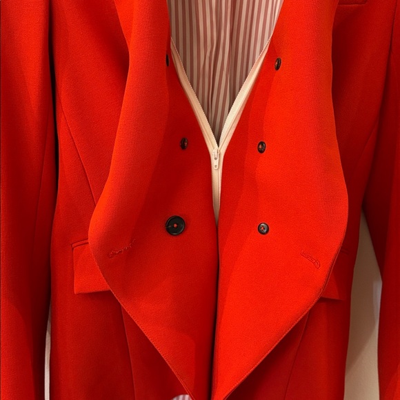 Veronica Beard orange Double-Breasted Blazer - size 8 - silver buttons - Picture 8 of 9